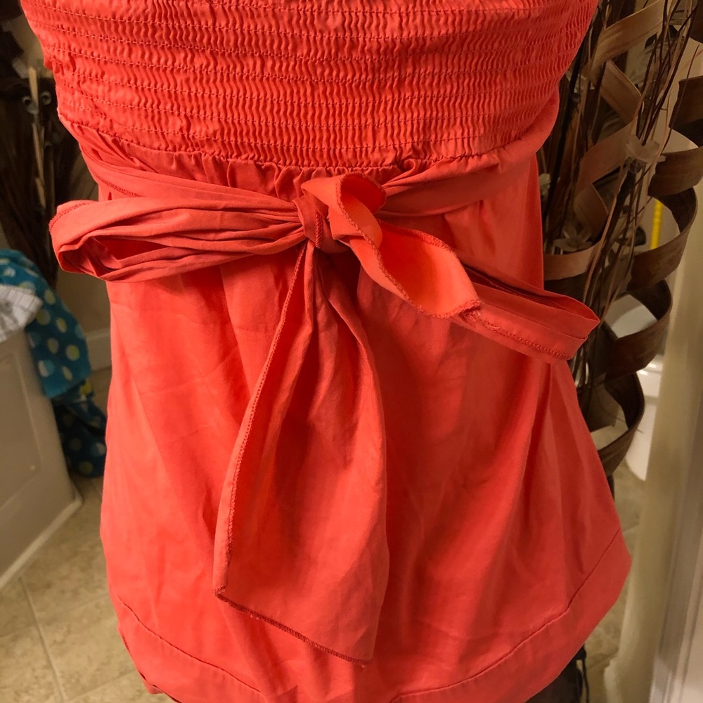 Forever 21 strapless top size small pink with sash - Picture 3 of 4